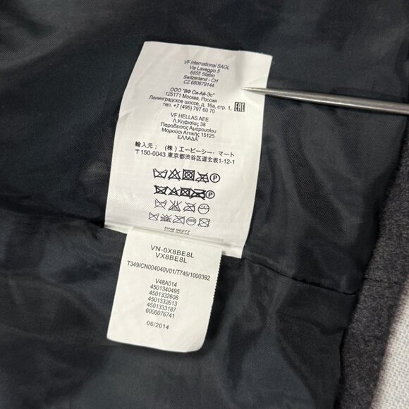 Vans Pike Moto Wool Blend Jacket Charcoal Gray Full Zip Front Size L Large - Picture 14 of 15